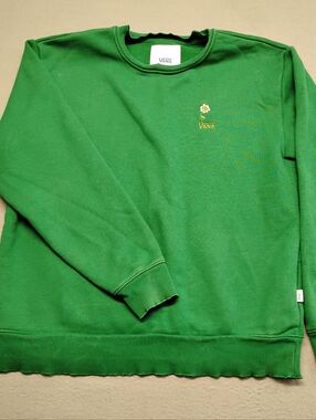 Vans Men's Green Crewneck Sweatshirt